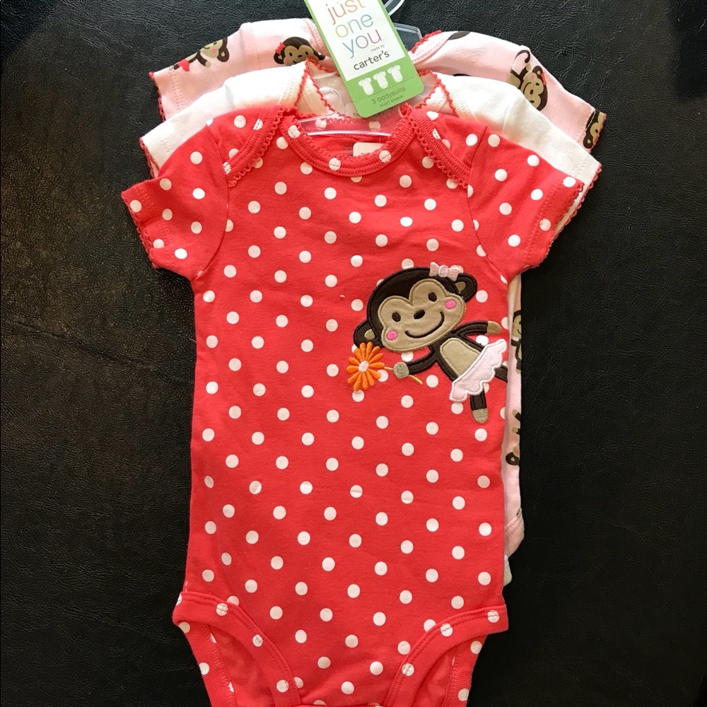 Baby girl, 3 Piece Bodysuit, Size 9M, Carter’s